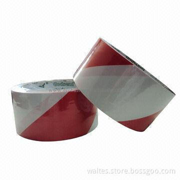 Adhesive Backed Hazard Warning Tape, Comes in Red and White